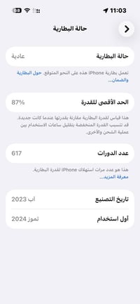 15 برو فقط ذاكره 128 بطاريته 87 مكفول وتر نضيف كلش نضافته تخبل   850 و...