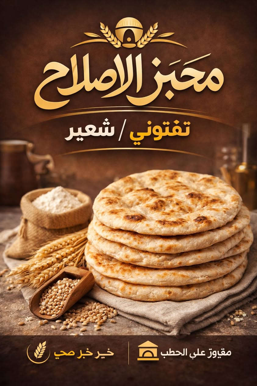 📢 يعلن مخبز الإصلاح عن أوقات الدوام الرسمية:
🕖 يوميًا من الساعة 7:00 صباحًا ولغاية 8:00 مساءً
✨ أهلاً وسهلاً بكم دائمًا، نوفر لكم أجود أنواع الخبز 
العنوان الاصلاح مقابل افران البركة وماركت الرياحين


**إذا كنت صاحب هذا الإعلان وتريد حذفه لأي سبب، رجاءا أرسل رسالة إلى الدعم الفني**