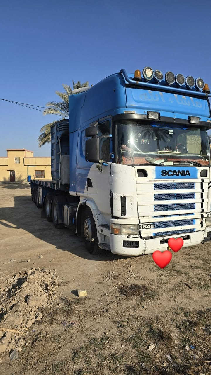 سلام عليكم البيع سكانيا 2004 سحال خلفي المكينه 8 كير 900 3×3 /جاهزه العمل /مكان الحله / مكلف بالنشر اتصال ع رقم  ***********
