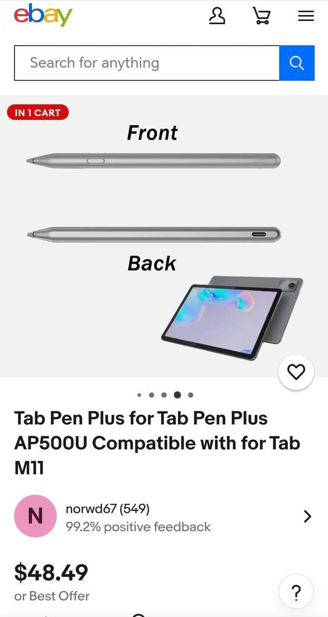 للبيع: Lenovo Tab Pen Plus (الأصلي) 🖊️✨
ارتقِ بتجربة استخدام التابلت الخاص بك مع القلم الذكي والأنيق من لينوفو. مثالي للرسم، الكتابة، وتدوين الملاحظات بدقة واحترافية عالية 📝🎨.
​المواصفات والمميزات:
​الموديل: AP500U (النسخة الأصلية) ✅.
​الأداء: دقة متناهية في الاستجابة مع دعم مستويات ضغط متقدمة ⚡.
​الاقتران: اتصال بلوتوث سريع ومستقر 📲.
​التصميم: مريح لليد مع زر اختصارات جانبي للتحكم السهل 🖱️.
​التوافق: يعمل بكفاءة مع أجهزة (Lenovo Tab P12, Tab P11 Gen 2, Tab M10 5G).
​📍 العنوان:
ديالى - المقدادية - حي المعلمين - بالقرب من معجنات توتي - مجاور بروستد جكن 🍗🥐.
​🚚 خدمة التوصيل:
متوفر توصيل سريع لكافة محافظات العراق 🇮🇶.
​📞 للتواصل والاستفسار عبر واتساب:
*********** 💬

