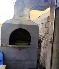 منقلة كباب للبيع شيلمان حديد ثخين 25سم  بلور هواء 3سرعات +مخزن فحم كبي...