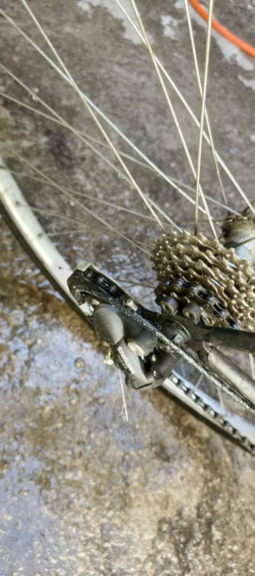 دراجة SHIMANO للبيع حجم 26 

نقص: وكافيه وتايرات 

معها: قفل ومنفاخ 

للتواصل على الرقم ***********
