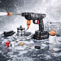 مسدس غسيل • بطارية ليثيوم • خرطوم ٥م