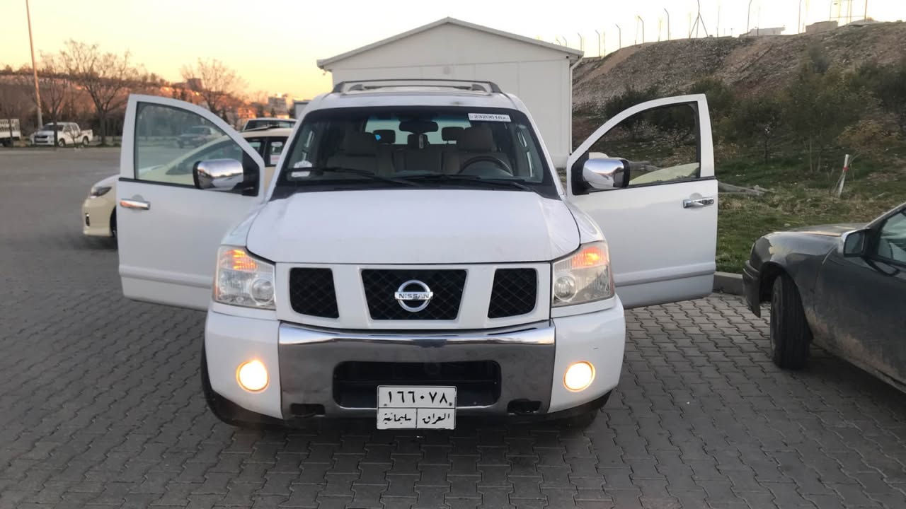 سةرةتا بةناوي خوا 
نينسان ئارمادا موديل ٢٠٠٥ 
فول فول  ناو زةرد 
سلايت 
كوشن كارةباي 
٥ جام كارةبا 
٣ ريز كوشن 
گير ئوتو ماتيكو عادي 
تةعديد سورعة 
بي دةبل ئةكسل مةرخوبةكةية بانزين ناخوات 
جةندين مواسةفاتي تر رةقةم سليمانية   لة سليمانيم نرخي ٦٥ گةلاو معامةلةية دةعمي نية جةند پارجةيةكي بةس پةمپة زور ميوشكيلةيوًهةيكةلي جوانة ريك پارةي ئوپليكة بو زانياري زياتر پةيوةندي بكةن بةم ژمارةيةوة  
*********** السليمانية, العراق
