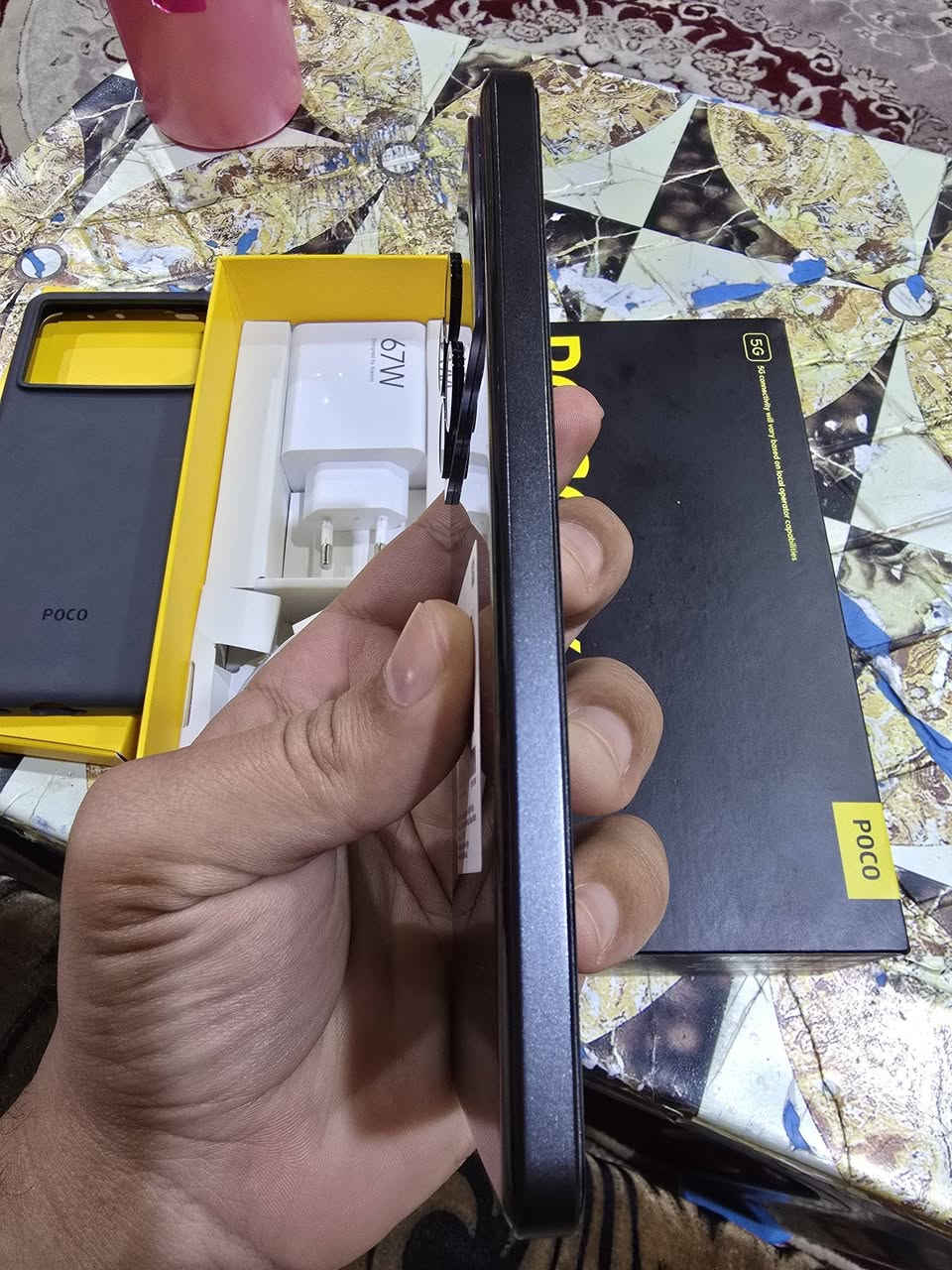 موبايل مراوس او للبيع  بوكو x6برو فايف جي  ذاكره 512 ورام 12 + 6 =18 يعني 120 فريم مفول كلش 
مكفول من كلشي نضافه 100 حته  مستخدم ايام موبايل 
شط العرب ***********
