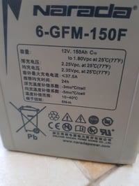 بطاريات طاقة شمسية مستخدمة للبيع .. 150 امبير / ساعه  . موصفاتها موضحة...