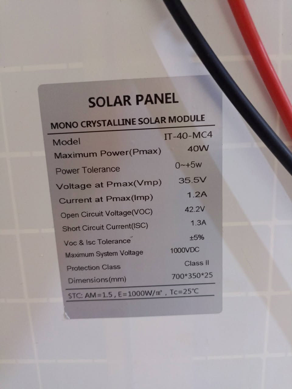 لوح طاقة شمسية للبيع جديد


**إذا كنت صاحب هذا الإعلان وتريد حذفه لأي سبب، رجاءا أرسل رسالة إلى الدعم الفني**