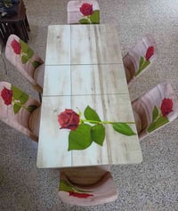ميز طعام • ٦ كراسي • يتكبر ويتصغر
