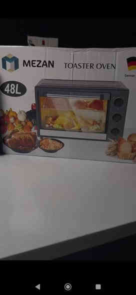 فرن كهربائي بتقنية ألمانية 
🛑السعر 45 توصيل مجاني لجميع محافظات 🇮🇶
مميزات👇🏻
السعة: 48 لترًا
✔️وظيفة الشواية والسياخ الدوارة لنتائج شواء مثالية
✔️مؤقت 60 دقيقة مع جرس تنبيه وإيقاف تشغيل تلقائي لراحة وأمان أكبر
✔️التحكم في درجة الحرارة للحصول على تسوية دقيقة ومتناسقة
✔️يحتوي على صينية خبز واحدة ورف سلكي واحد
✔️الحجم: العرض 44سم، الارتفاع 27سم ،العمق 24سم

🛑للحجز راسلنا على صفحتنا 📱
🛑واتساب ***********📱
