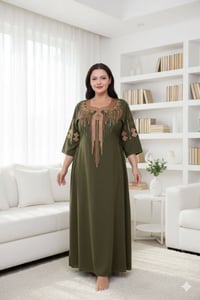 دشداشه نسائي • كشمير ايطالي • مقاسات 2XL-5XL