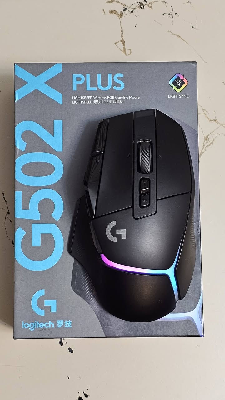 السلام عليكم
للبيع ماوس كيمينك Logitech G502 X Plus مع كامل ملحقاته
نضافة ٩٩% 
مواصفات : 

Onboard memory: Up to 5 *Two profiles by default, five by using Logitech G HUB Software

USB-C Charging: Yes

LIGHTWEIGHT: 106 grams

LIGHTSPEED wireless technology: Yes

Programmable controls: 13

RGB lighting: 8-zone

Charging port: USB-C

Sensor: HERO 25K

Resolution - Tracking: 100 – 25,600 DPI

Max. acceleration: >40G

Max. speed: >400 IPS

Zero smoothing/acceleration/filtering: Yes

سعر : ١٥٠ الف 
تواصل : ***********
