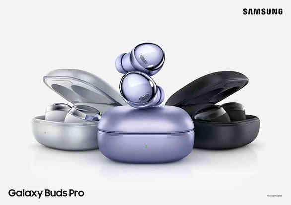 Samsung Galaxy Buds Pro®
🔊 سەماعەی سامسۆنگ گالاکسی بەدس پڕۆ دەنگی بەرز و بێ خەوش و خۆشی هەیە بە تایبەتمەندی بڵندگۆی sound by AKG وە ANC دژە دەنگی ژاوەژاوە .

💦 دژە ئاو و تەڕبوون و بارانە 

🔉 تایبەتمەندی بڵندگۆی🔈

Audio & Sound
Speaker: 2-way (11mm woofer + 6.5mm tweeter) tuned by AKG®.

Microphones: 3 mics (2 outer, 1 inner) with Voice Pickup Unit (VPU) & Wind Shield.
Noise Cancellation: Active Noise Cancellation (ANC) up to 99%, 2 levels.

Ambient Sound: Amplifies external sound up to +20dB, 4 levels.

Special Features: Voice Detect, 360 Audio with Dolby Head Tracking (on compatible devices). 
Connectivity & Compatibility.

Codecs: Samsung Scalable Audio, AAC, SBC.
Compatibility: Android 7.0+ with >1.5GB RAM.

Battery & Charging
Earbud Battery: 61mAh.
Case Battery: 472mAh.
Playback (ANC On): 5 hrs (earbuds) / 18 hrs (with case).
Playback (ANC Off): 8 hrs (earbuds) / 28 hrs (with case).
Talk Time: Up to 4 hrs (ANC on) / 5 hrs (ANC off).
Charging: Qi wireless, quick charge (5 min for 1 hr play).

Design & Durability
Water Resistance: IPX7.
Colors: Phantom Black, Phantom Silver, Phantom Violet.
Weight: Earbuds ~6.3g; Case ~44.9g.

Sensors & Controls
Sensors: Accelerometer, Gyro, Proximity, Hall, Touch, VPU.
Controls: Touch-based.

Sensors & Controls
Sensors: Accelerometer, Gyro, Proximity, Hall, Touch, VPU.
Controls: Touch-based.

🗳️ هەڵنەپچراو
📦 Uninterrupted

🎁 ئەمانە لەناو بۆکسەکە دان
🥡 In the Box
Earbuds,
Charging Case,
Eartips,
Charging Cable,
Quick Start Guide
_______________________
📲 کۆڕەک & ڤایبەر : ***********
📲 Korek & Viber : ٠***********٠ أربيل
