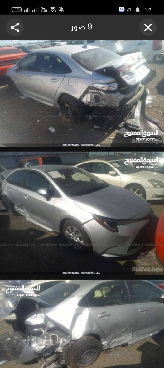 كورلا 2020 le امريكي  محرك 1800 مرغوب حادث جنطه مابيه اي نقص فقط دعاميه اخر صوره يرادله صبغ جماليه وبقيه كله بسونار  132 وبيه مجال (سياره مدوشمه وارضيه جلد كامل ستيرن جلد كامله) *********** بغداد, العراق
