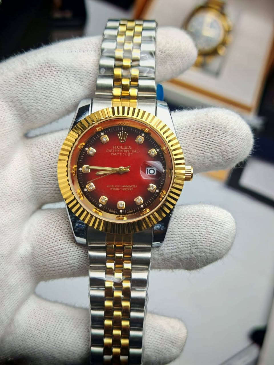 مزاااااااد مزااااااااااد 
اخواني الكرام لدينا لكم اليوم ساعه انيقه وجميله وغنيه عالتعريف الساعه رولكس دي جست الانيقه
 
يبدا المزاد الان وينتهي اليوم ساعه 3 ليلا

فتحة باب الساعه 10 دولار واقل رفعه 5 دولار 

الساعه كوبي كوالتي عالي جدا جدا جدا 

بطاريه
 
مكينه ياباني 

منفذ شهري

قطر 41

عقارب لامينوس

طلاء ثابت

ضد الماء 

سير جوبلي

مختمه بالكامل

تاتي مع علبه حافظه 
يوجد توصيل لجميع المحافظات في العراق 
اتمنى التوفيق للجميع


**إذا كنت صاحب هذا الإعلان وتريد حذفه لأي سبب، رجاءا أرسل رسالة إلى الدعم الفني**