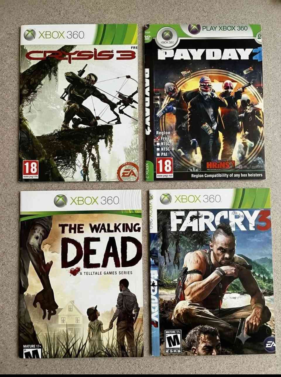 السلام عليكم، مقتنيات شخصية 
🎮 للبيع مجموعة Xbox 360 متكاملة وجاهزة للاستخدام 🎮

✅ 30 لعبة Xbox 360 متنوعة من أشهر ألعاب الأكشن والمغامرات والرعب والعالم المفتوح.
🔥 تضم عناوين قوية مثل:
GTA IV - Assassin's Creed - Call of Duty - Resident Evil - Dead Space - Far Cry - Batman - Crysis وغيرها الكثير.

🎁 13 لعبة إضافية هدية مع المجموعة.
💻 3 ألعاب للكمبيوتر (PC) هدية.
 
🎮🎮🎮 4 أذرع تحكم جديدة وغير مستخدمة هدية مع العرض.
💾 ميموري كارد تحتوي على ملفات حفظ وتقدم للعديد من الألعاب.

✅ المجموعة جاهزة للاستخدام مباشرة.
✅ البيع للمجموعة كاملة فقط.

📍 الموقع: النجف.

📩 للاستفسار  أسألني بالتعليقات .


**إذا كنت صاحب هذا الإعلان وتريد حذفه لأي سبب، رجاءا أرسل رسالة إلى الدعم الفني**