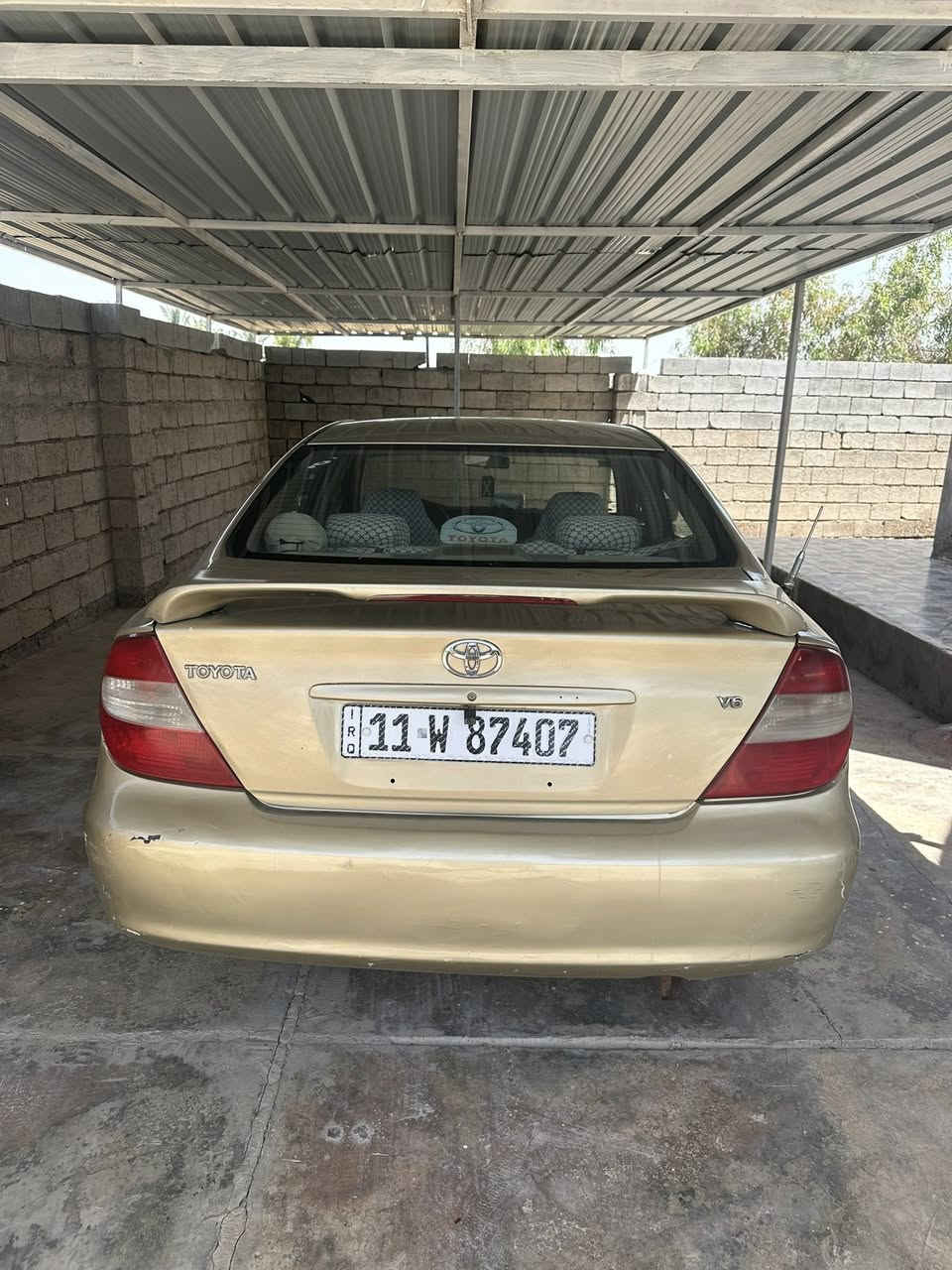 السلام عليكم  كل عام وأنتم بخير.                                       كامري ٢٠٠٣ خليجي فول مواصفات كلها شغاله محرك جديد هوه وتفرعاته صار اقل من شهر من شديته وباتري جديد تبريد ثلج تايرات جدد مشط جديد نص الصدر بدلته جديد رقم بغداد انكليزي تحويل مباشر المكان ناحية المعتصم للاتصال *********** السعر ٨٧ وبيها مجال صبغ حزام شرط بدون دعم
