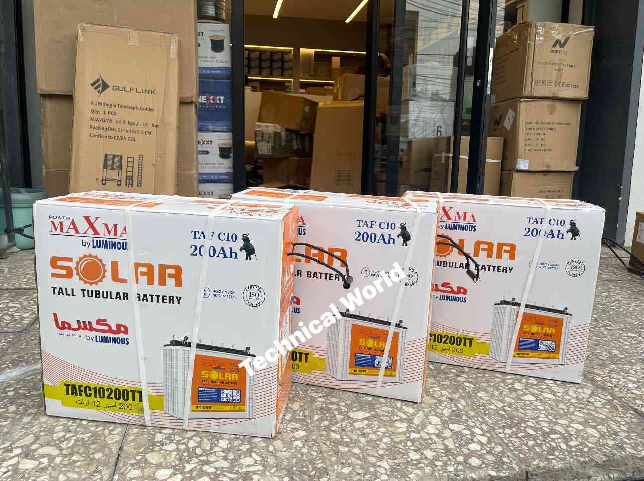 ⚡بطارية MAXMA C10 – نظام (C10) أصلي
⚡ خيارك الأفضل للإنفرتر والطاقة الشمسية

📏 الحجم: 12V - 200Ah

✅ نظام التفريغ: C10 (أداء ثابت + عمر أطول)
✅ نوع البطارية: Tall Tubular – أنبوبية عالية الجودة
✅ مناسبة لـ:
• منظومات الطاقة الشمسية ☀️
• الإنفرترات ⚡
• تشغيل الأحمال لفترات طويلة

💪 مميزاتها:
✔ عمر تشغيلي أطول من البطاريات العادية
✔ تتحمل الشحن والتفريغ المتكرر
✔ أداء مستقر حتى مع الاستخدام الثقيل
✔ جودة مضمونة من Luminous

‎متوفر توصيل الى بغداد وجميع المحافظات 🚙🚗      

‎‏‎📞*********** 
‎‏‎📞*********** 

📲 رابط التواصل على واتساب مباشر
https://wa.me/9647759500059
https://wa.me/9647838334480

‎📍 العنوان : شارع الصناعة مقابل الجامعة التكنولوجية فلكة باب الرئاسة
