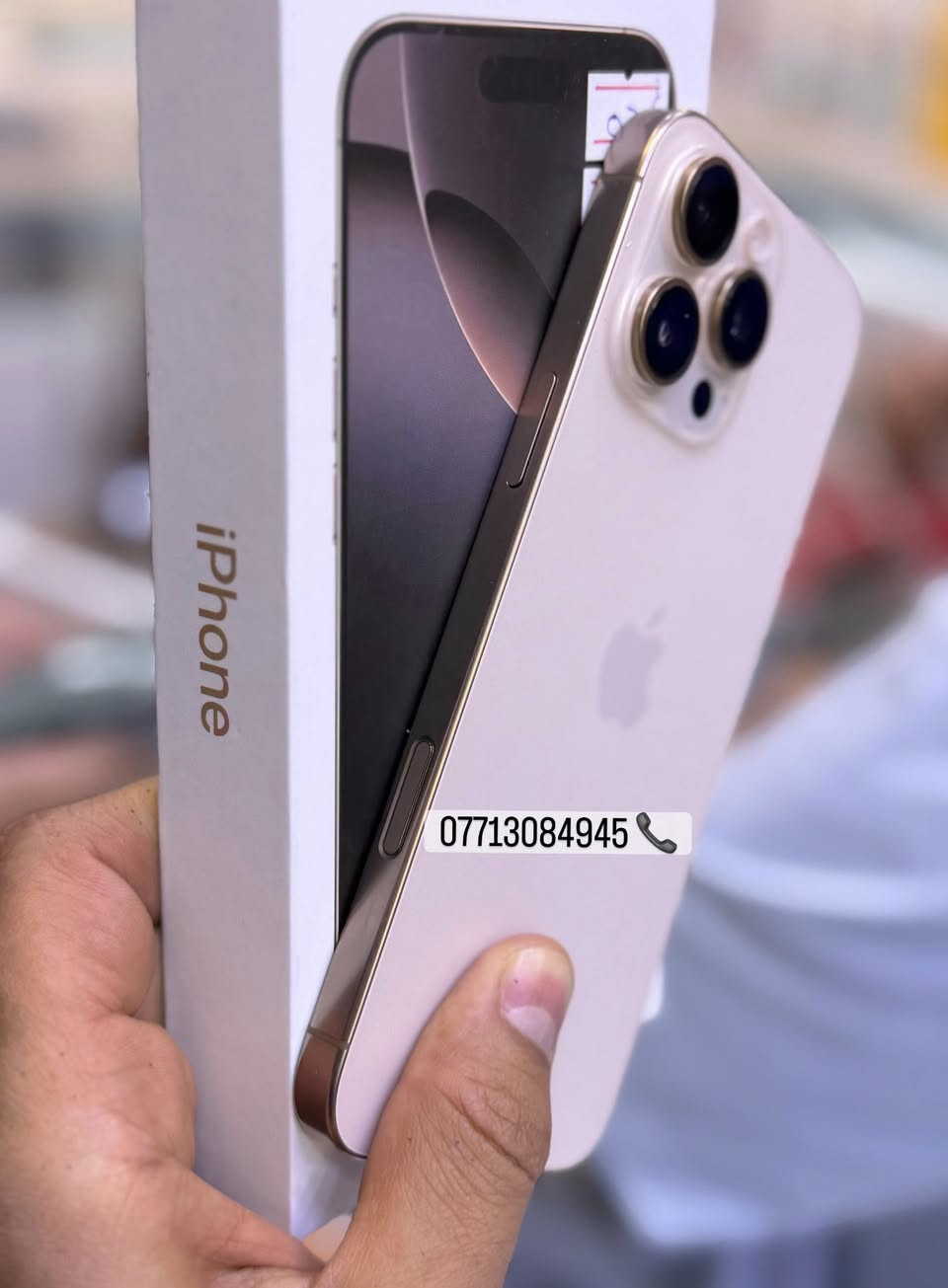 16عربي شرق اوسط
ايفون 16 برو ماكس ضمان ماستر وكاله اصلي 
ذاكره 256 بطاريه 100    
نضافه 💯💯 جهاز لا مفتوح ولا مصلح ضمان من مركز وين ميعجبك افحص ملحقات كامله 
السعر مليون و450 الف قفل اقوى سعر العنوان بغداد البياع شارع عشرين 
 🟦🟦 متوفر اقساط على مصرف الرافدين فقط 👉 
هاتف ***********📞📞
هاتف ***********📞📞
