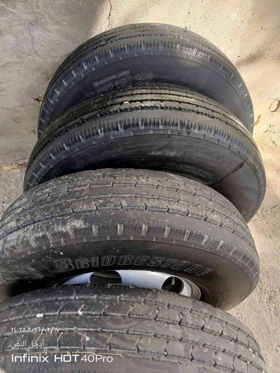 سلام عليكم تايرات مال كنتر بلادزوج جديد والثاني نص عمر السعر 550وبيه مجال حك الجيه مكاني بابل المسيب ***********
