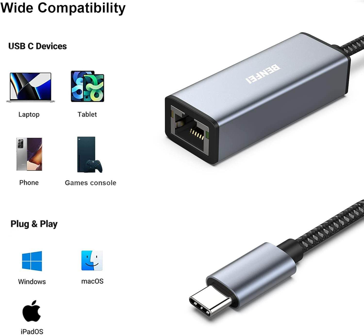 BENFEI USB-C to Ethernet Adapter, USB Type-C (Thunderbolt 3/4) to RJ45 Gigabit Ethernet LAN Network Adapter Compatible with iPhone 15 Pro/Max, MacBook Pro/Air 2023, iPad Pro,iMac, S23, XPS 17 and More أربيل, العراق


**إذا كنت صاحب هذا الإعلان وتريد حذفه لأي سبب، رجاءا أرسل رسالة إلى الدعم الفني**