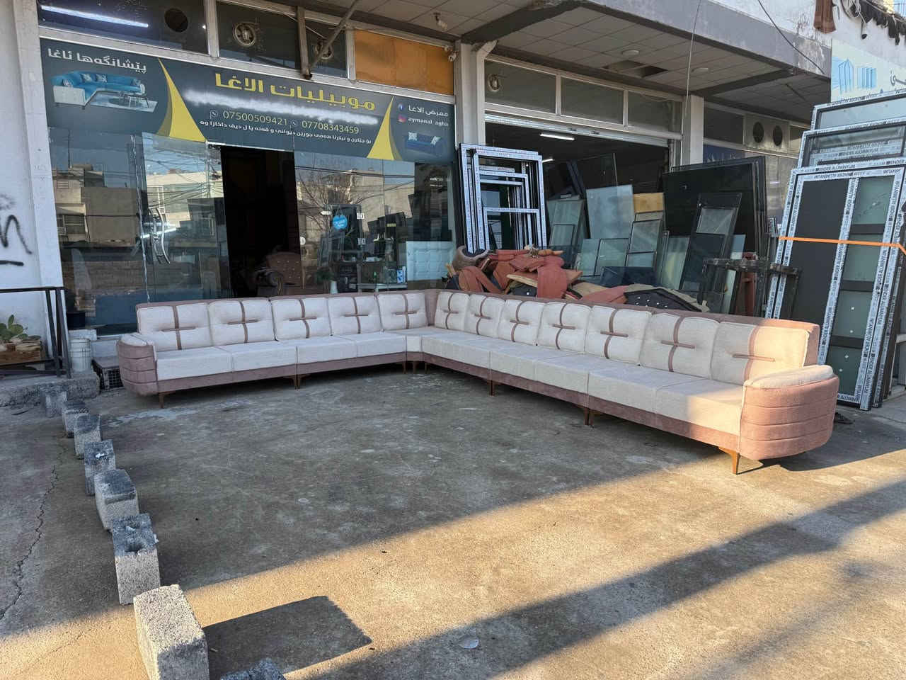 {معرض الاغا يرحب بكم }👋🏻👋🏻
يوجد  📣لدينا ✅جميع فصالات✅ وباسعار مناسبه 

سعر المتر 💵(65)الى💵(75)دولار حسب الفصال 

يوجد استندر (8)متر. ونص (11)نفر بسعر 💵(330)دولار مع ضمان سنه 💯 خشب واسفنج  قماش وفصال حسب الطلب 
تغليف ديوان مستعمل وتبديل بفصال حديث حسب طلب الزبون 

يوجد تخم (10)نفر. ✅بسعر💵(500$)دولار 

العنوان. 🇮🇶 دهوك  مالطا رقم هاتف :[***********] فايبر +وتساب دهوك, العراق
