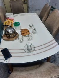 ميز طعام مرمر • ٤ كراسي • الدورة ابو دشير