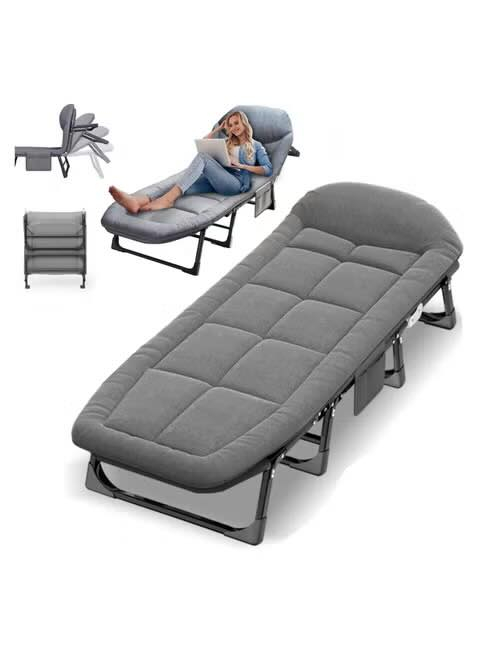 سرير قابل للطي ومريح ومتعدد 🛏️

الاستخدامات مثالي للقيلولة والاسترخاء

 والمكتب والمنزل والحدائق والمنتجعات 

والسفر والتخييم.تصميم مريح: يأتي مع 

وسادة مبطنة للرأس والرقبة توفر دعماً 

مثالياً.قابل للتعديل: يمكن تغيير وضعية 

مسند الظهر إلى عدة مستويات 

لراحتك.متين ومحمول: مصنوع من هيكل

 فولاذي قوي يتحمل أوزاناً كبيرة، وهو سهل 

الطي والتخزين.مميزات إضافية: يحتوي 

على جيب جانبي للتخزين ويأتي مع ملحقات 

مثل غطاء للعين وحقيبة تخزين.

للأستفسار/واتساب ‏‪0786 509 4644‬
