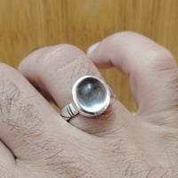 خاتم من الدر النجفي الأصلي الصافي (قبة داري) صياغه يدوية جميلة فضه عيا...