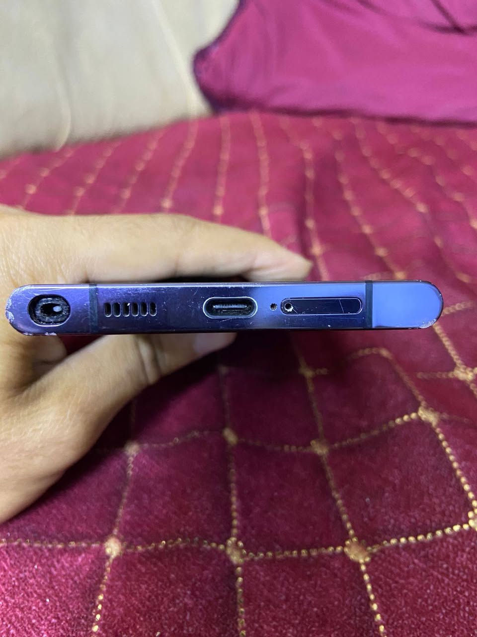 السلام عليكم 
جهاز اس ٢٢ الترا امريكي ذاكرة 128 جهاز نظيف نظافة 90% بي فقط فطر صغير بالضهر بحجم الاصبح الباقي كله نظيف لا مبدل ولا مصلح شاشه نظيفه شحن سريع كامرات نظيفة كلشي شغال ونظيف الجهاز بدون ملحقات فقط الجهاز سعره 420 وبي مجال بسيط مكاني بغداد المشتل رقم هاتف 
***********
