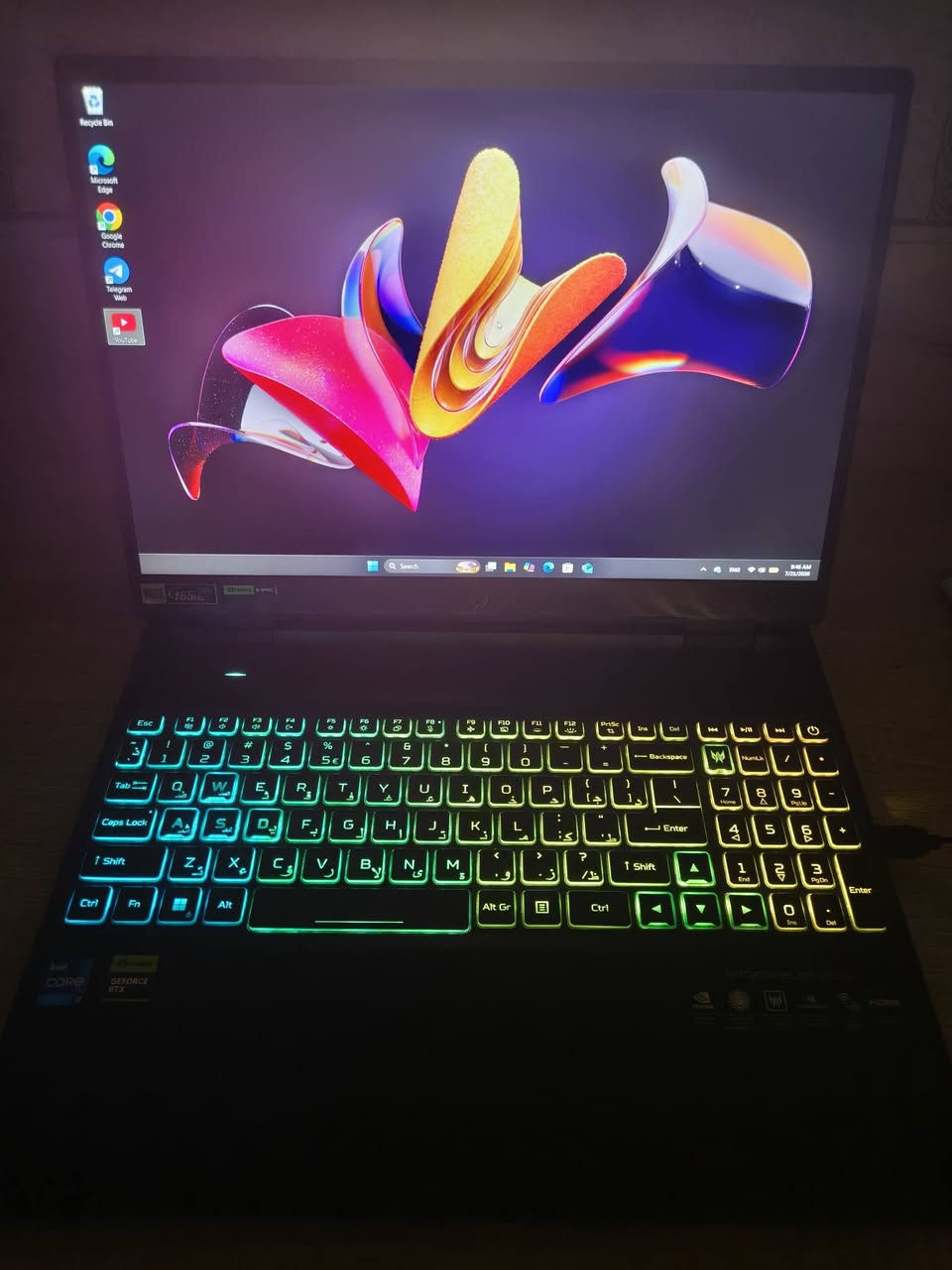 السلام عليكم  

للبيع لابتوب Acer Predator Helios Neo 16 Gaming

✅ المعالج: Intel Core i7-13700HX

✅ كرت الشاشة :  NVIDIA GeForce RTX 4050 6GB

✅ قدرة كرت الشاشة : 140W

✅ الرام: 16GB DDR5

✅ التخزين : 512GB NVMe SSD

✅ الشاشة : 16 إنش WUXGA IPS، تردد 165

حالة الجهاز:

نظيف جدًا.

يعمل بكفاءة ممتازة.

مناسب للألعاب التصميم المونتاج، والبرامج الثقيلة.

 مع الشاحن الأصلي.

السعر : 1,350,000دينار عراقي قابل للتفاوض بالمعقول .

للتواصل على الخاص
او على الرقم التالي :***********
