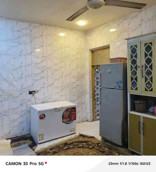 بيت في حي الحكيم نزلت زرزر قريب على المدرسه مكون من غرفتين وصاله ومطبخ واستقبال وهول صحيات داخليه و خارجيه بناء درجه اولى طابوق مساحه 215  سعر 70 وبيه مجال  رقم *********** 👍
