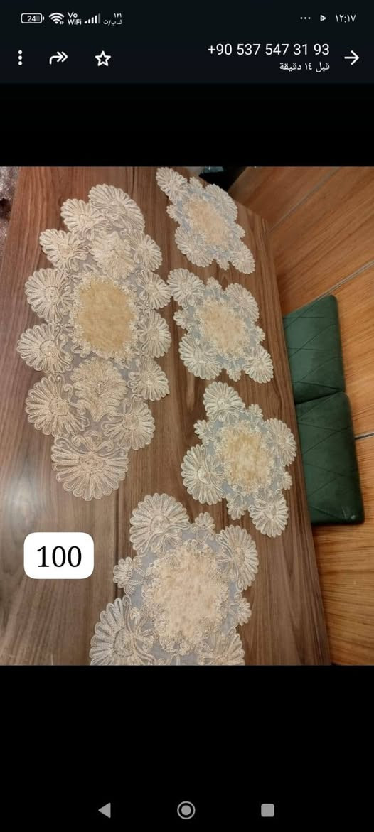 طقم 5قطع 
خيط مقصب 
100×40
مع اربع قطع
متوفر جاهز للشحن المباشر 
100 طقم من كل موديل 
فضي -كريم- كابتشينو


**إذا كنت صاحب هذا الإعلان وتريد حذفه لأي سبب، رجاءا أرسل رسالة إلى الدعم الفني**