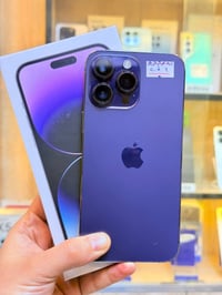 ايفون 14 بروماكس ذاكره 256 بطاريه 91  لون مميز نضافه 100‎%‎ ايسم حاله ...