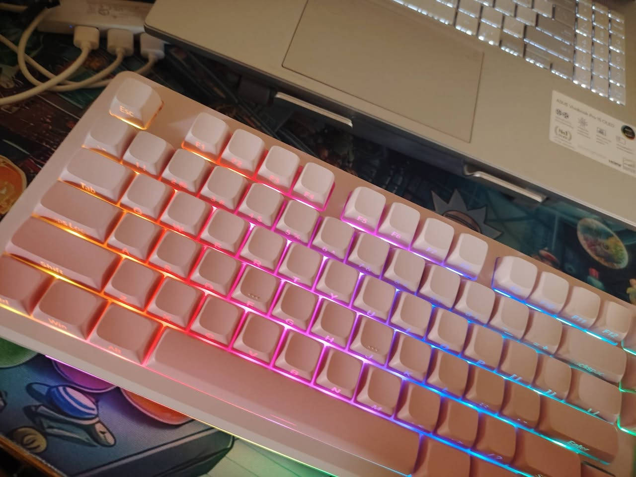 السلام عليكم
⌨️ AULA S98 Pro — Pink Edition 🌸🔥

كيبورد ميكانيكي احترافي 96% / 98 Keys، من أشهر كيبوردات الـCustom الجاهزة حاليًا.
جديد بالكامل، مفتوح بإيدي فقط وحتى لزكة الشاشة بعدها موجودة ✨

✅ Tri-Mode Connectivity
(Bluetooth 5.0 / 2.4G / Type-C)

✅ Gasket Mount حقيقي
✅ Hot-Swap Full Keys
✅ RGB احترافي
✅ شاشة LCD + Knob للتحكم
✅ PBT Keycaps
✅ بطارية 4000mAh
✅ يدعم Windows / Mac / Android / iOS

الكيبورد معروف بصوته الـCreamy والإحساس الفخم بالكتابة والجيمينگ.
ومناسب جدًا للـGaming والشغل والكتابة الطويلة.

📦 الكارتونة بيها تعب من التخزين والنقل، أما الكيبورد نفسه نظيف وجديد ومحافظ عليه وعلى غراضه.

💰 السعر: 80 ألف
🚚 ويا التوصيل يصير 85

🎨 اللون: وردي


**إذا كنت صاحب هذا الإعلان وتريد حذفه لأي سبب، رجاءا أرسل رسالة إلى الدعم الفني**