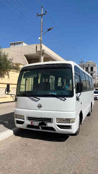 كوستر نيسان سيلڤيان - موديل 2002
سيارة 30 راكب، مكينة VVT-i، كير عادي.

✅ مكينة وكير وأكسل خير من الله
✅ بيها مكانات رش صبغ تجميلي فقط
✅ تخم تاير جديد + 6 رنكات جوبلس ويل ناصي 17 
✅ دوشة جديدة، كاعية وكشنات نايلون
✅ أرضية جديدة، دوشمة درجة أولى
✅ الكشنات سياحية

📍 رقم: بصرة إنكليزي
📄 السنوية باسمي، والتحويل ثاني يوم شرط التحويل

🚐 السيارة عدلة ونشيطة، وبالعافية على الياخذها.

السعر 140 ورقه و بيها مجال قليل 

📞 للإستفسار: ***********
