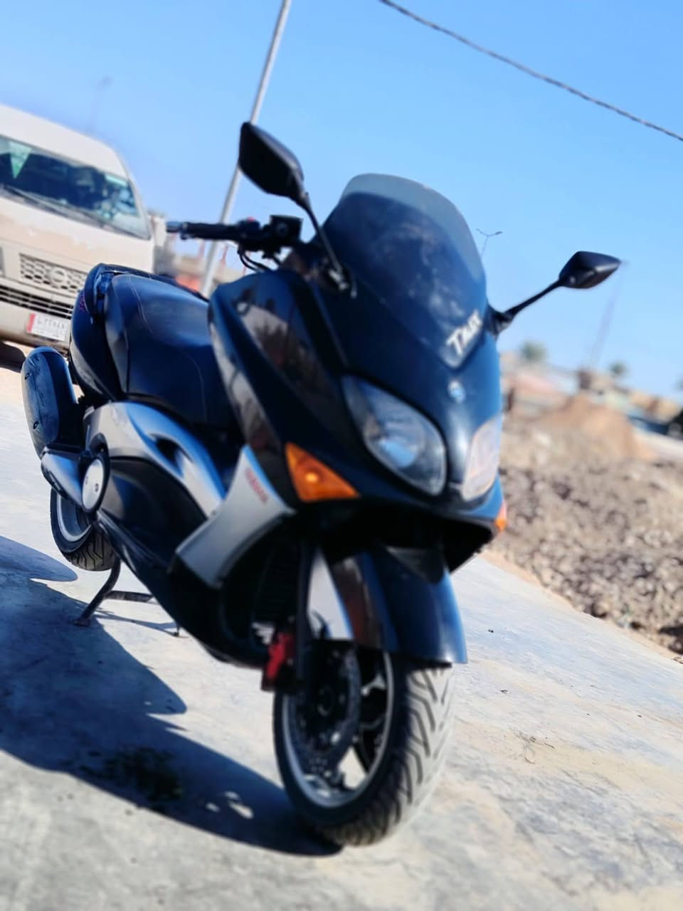 السلام عليكم للبيع تي ماكس 2008كفاله عامه من كلشي مكينه وكفر صالنصه اصليه الدراجه بحاله جيده جدا تايرات يابانيه الاستفسارات ***********
