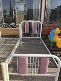 سرير حديد خشب • سرير طابقين • سرير نفرين