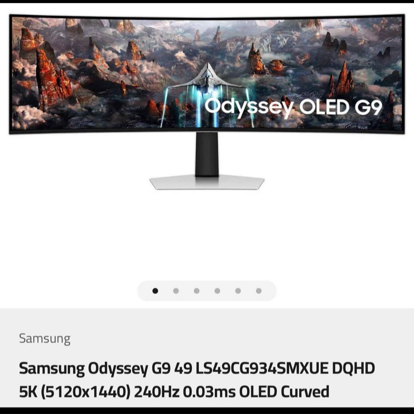G9 Odyssey Samsung
G9 Odyssey Samsung
(5120x1440) 5K DQHD LS49CG934SMXUE
Curved OLED 0.03ms 240Hz
1.350عراقي  مطلوب 

توصيل ماكو  تجي للبيت تفحصها وتاخذها
مكان :بغداد الحرية 
واتس :***********
استخدام  قليل
