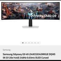 G9 Odyssey Samsung G9 Odyssey Samsung (5120x1440) 5K DQHD LS49CG934SMX...