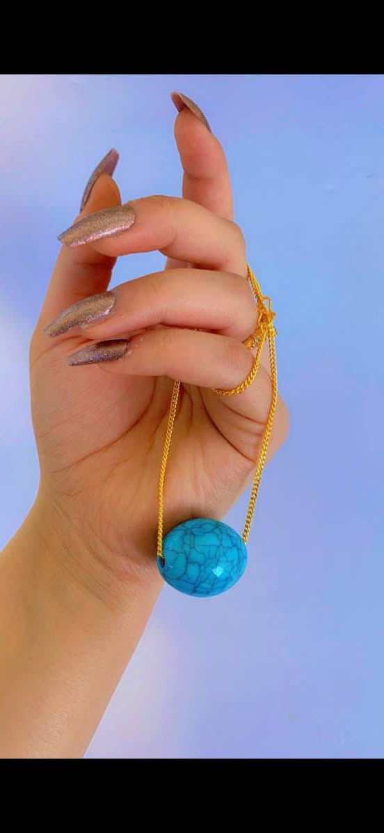 💎 قلادة من الحجر الفيروزي 💎
💎 كوالتي ممتاز أصلي 
💎 ذهب برازيلي 
💎 غير قابل للصدأ 
💎 مصمم بلمسة جاذبية عصرية 

السعر : 6 الاف 
🚘 يوجد خدمة توصيل لجميع محافظات العراق 4 الاف 
للطلب واتساب /***********
