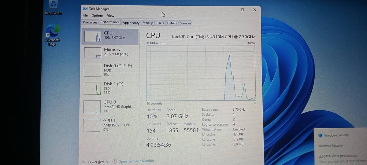 Dell Latitude E6440
Core i5-4310M
RAM 8GB
SSD 128GB + HDD 500GB
AMD Graphics
شاشة 14 بوصة
البطاريه مش شغاله عايز يغير بطاريه ومعاه الشاحن بتاعه 
5500 واعرض سعرك ومش هنختلف باذن الله


**إذا كنت صاحب هذا الإعلان وتريد حذفه لأي سبب، رجاءا أرسل رسالة إلى الدعم الفني**