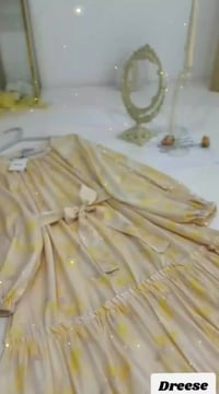 فستان برنت • كم فراشة • حزام منفصل