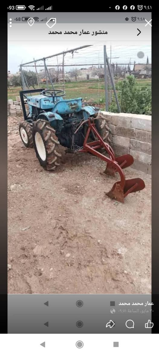 بسم الله ⚜️⚜️ وماشالله
الله يحسن الجبر 🙏🙏🙏
تركتور ميستوبيشي ياباني 🚜 ١٨حصان 🚜٢سلندر 🚜 رباعي الدفع 🚜موتور منفوض من اسبوع وخالي التبخير والكسر والصبلمة وشنجمان وديفرنسيه نضافة تامة وعالفحص وكهربتو تمام 🚜دواليبو مبينة بالصور 🚜  جاهز عالشغل 🚜معو كلفتور وسكة شفرتين وتريللا وشهادة جمركية وبينكتب فيه عقد مكفول من الدم والحرام ✔️✔️✔️✔️
التواجد👈 جنوبي حمص ب ١٥ كلم👉
السعر المطلوب👈  ٢٤٠٠$ دولار وبازار مع الكلفتور والتريللا والسكة + 💲
(عمولة المكتب)💲 .
للمعتمدين والجادين التواصل📞📱
اتصال حصرا"على 📞👈 ٠٩٨٨٢٣٠٨٦٦ 👉               
     او على الواتس📱👈٠٩٦٦٩٧٢١٦٦ 👉 
 👈📞 أبو عمار ...🙋‍♂️🙋‍♂️🙋🙋
⚜️ لسنا الوحيدين ولكننا الأفضل ⚜️..
⚜️⚜️⚜️⚜️⚜️⚜️⚜️⚜️⚜️⚜️⚜️
 - لمن يرغب ببيع أو شراء أي جرار زراعي التواصل معنا على الواتساب ٠٩٦٦٩٧٢١٦٦
⚜️⚜️⚜️⚜️⚜️⚜️⚜️⚜️⚜️⚜️⚜️


**إذا كنت صاحب هذا الإعلان وتريد حذفه لأي سبب، رجاءا أرسل رسالة إلى الدعم الفني**
