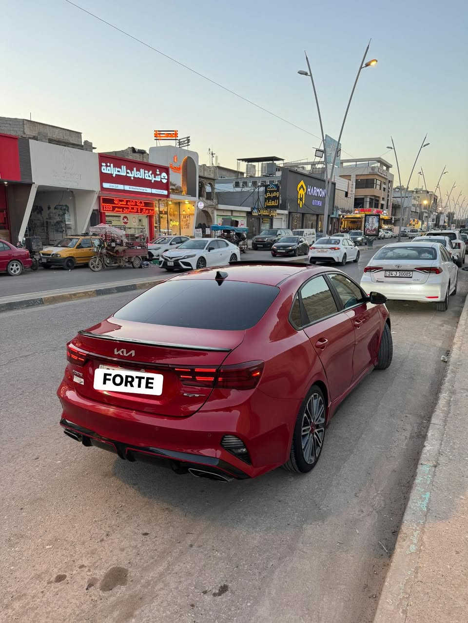 FORTE  
GT
موديل 2022 
فول 1/1 
ماشيه 55 ميل 
رقم اربيل باسمي 
ضرر بداير الجاملغ الخلفي والباب الخلفي وايرباك برده فقط 
***********
***********
