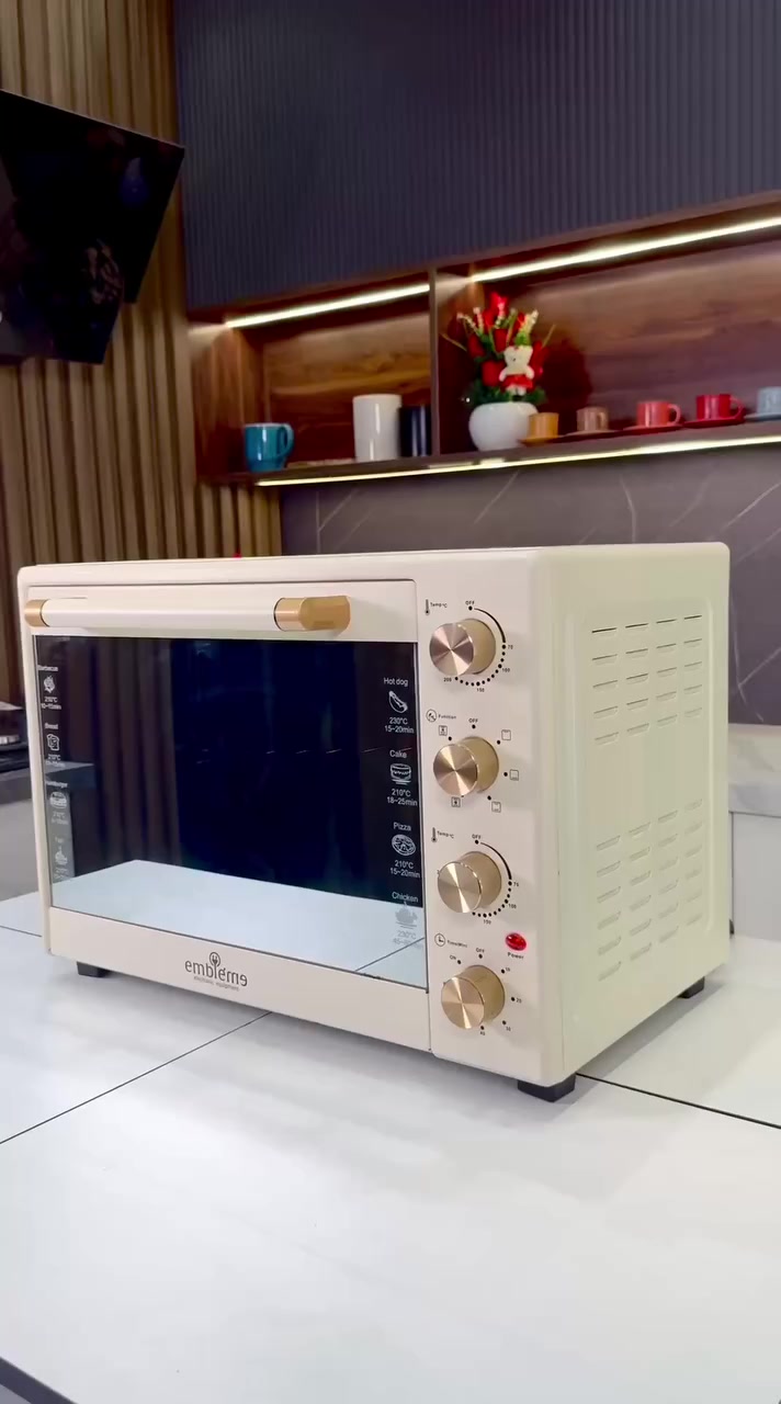 فرن كهربائية حجم 60لتر ماركة Embleme
اطلاء داخلي تيفال 
قوة 2200 واط
 دبل صينية سيبايه شواية دجاج  إضاءة داخلية
 مروحة لتوزيع الهواء الساخن
 ثرموستات مزدوج
 •4 هيترات في الأعلى و4 في أسفل
ضمــــان سنــــة وكالة امبليوم
إكس مول يختصر المسافات توصيل سريع ومجاني لكل محافظات 🚚


**إذا كنت صاحب هذا الإعلان وتريد حذفه لأي سبب، رجاءا أرسل رسالة إلى الدعم الفني**