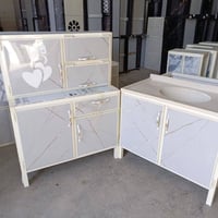 كاونتر سنك مرمر • ٣قطع • توصيل مجاني بغداد