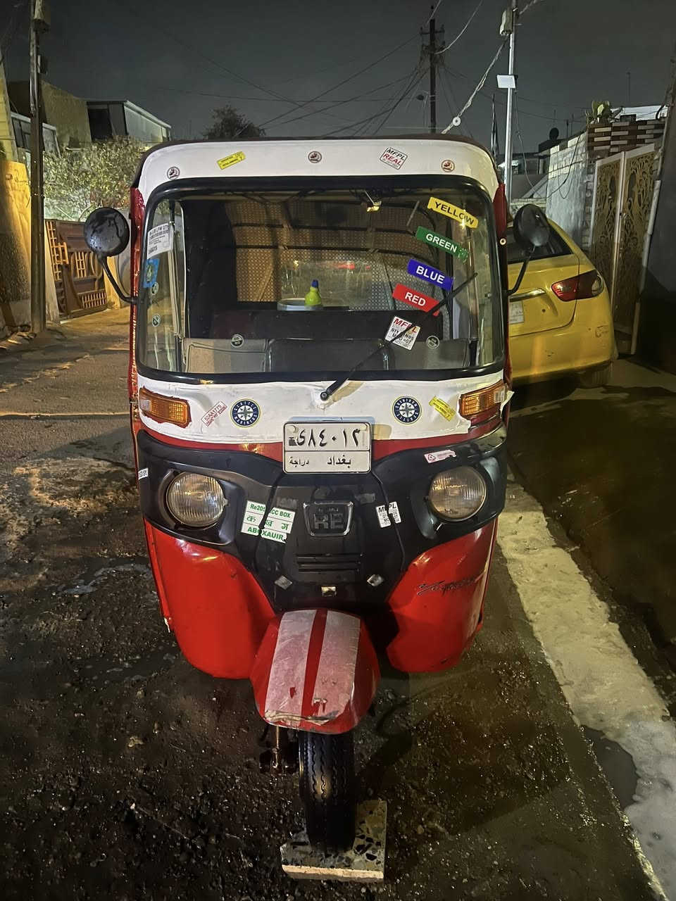 سلام عليكم تكتك موديل ١٧رقم وسنويه بسمي تحويل ثاني يوم تكتك خير من الله كبل الشارع محرك نضيف لا تنقيص ولا تبخير السعر خاص هاذه رقمي ***********مكاني بغداد لامين
