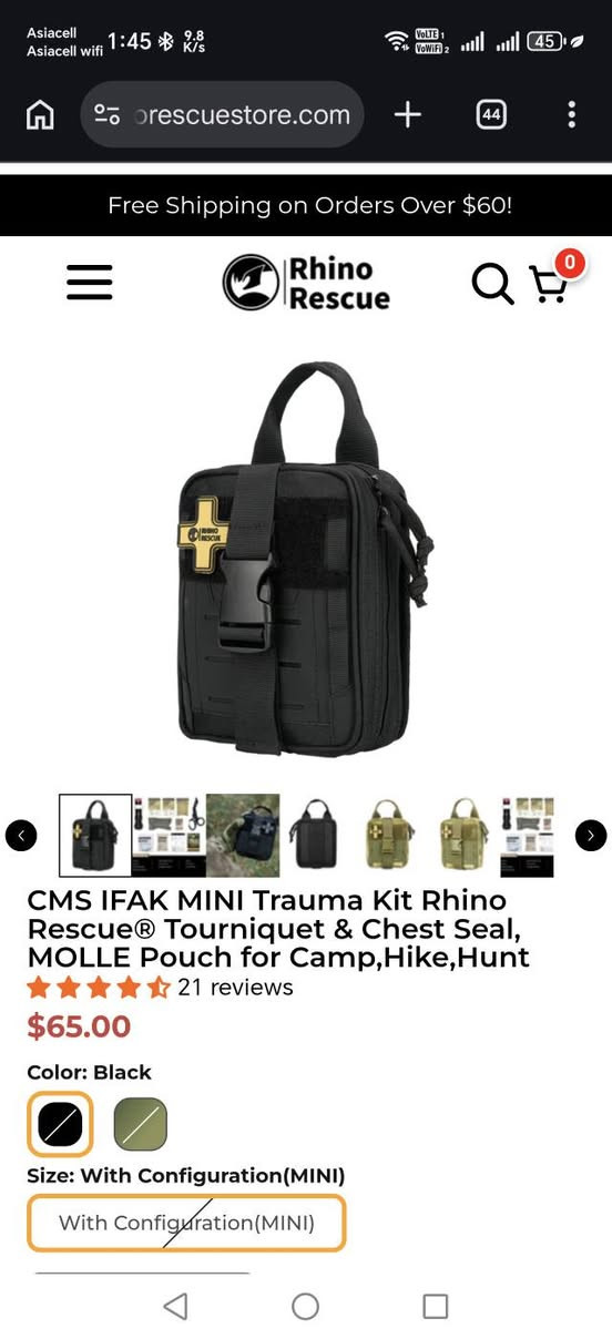 حقيبة اسعافات اولية ماركة RHINO RESCUE
جديدة
السعر: ٢٥ الف


**إذا كنت صاحب هذا الإعلان وتريد حذفه لأي سبب، رجاءا أرسل رسالة إلى الدعم الفني**