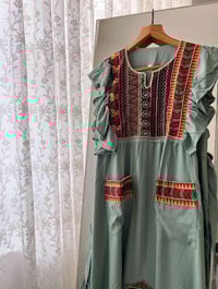 شلحة رمضانية • ابيض • وردي فستقي