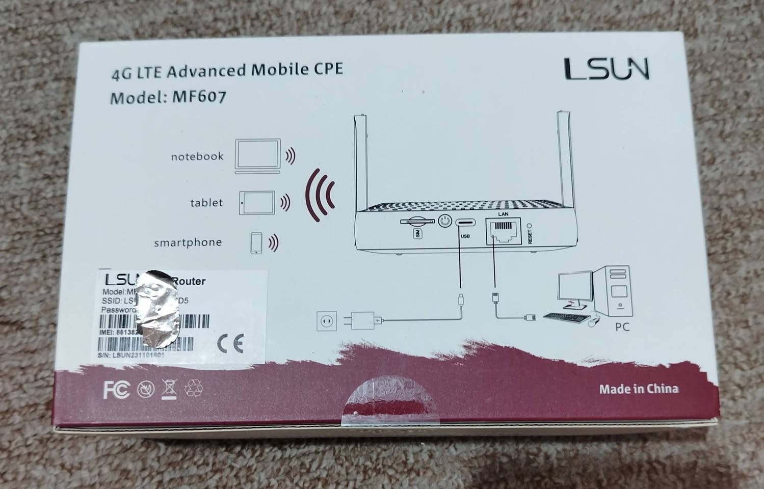 يتوفر مودم lasn m607

جديد كارتون

مفتوح رسمي لجميع الشبكات 

شبكتين واي فاي
منفذ lan
بطارية 4000ml

للاستفسار مراسلة الصفحة 

45 مع التوصيل


**إذا كنت صاحب هذا الإعلان وتريد حذفه لأي سبب، رجاءا أرسل رسالة إلى الدعم الفني**
